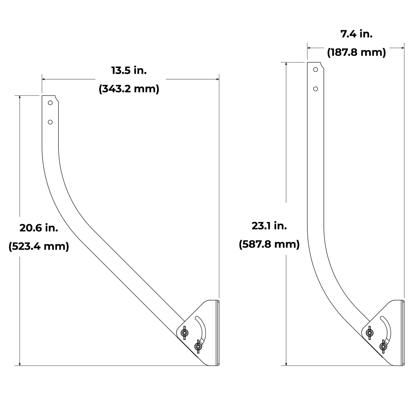 TempestOne universal mount dimensions